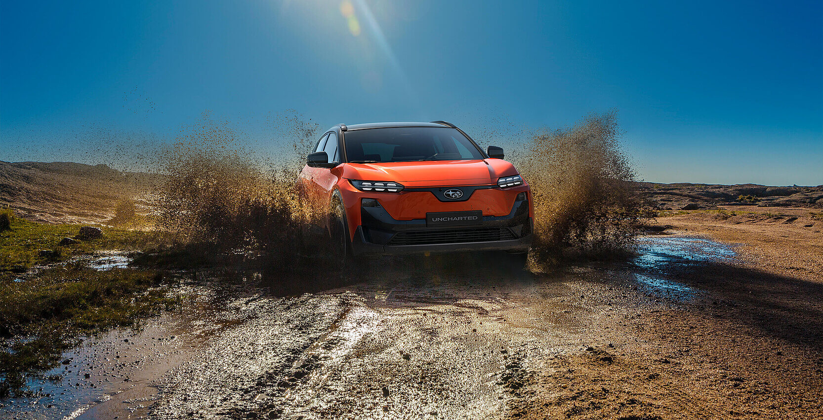 Subaru Uncharted auf Schotterstrecke